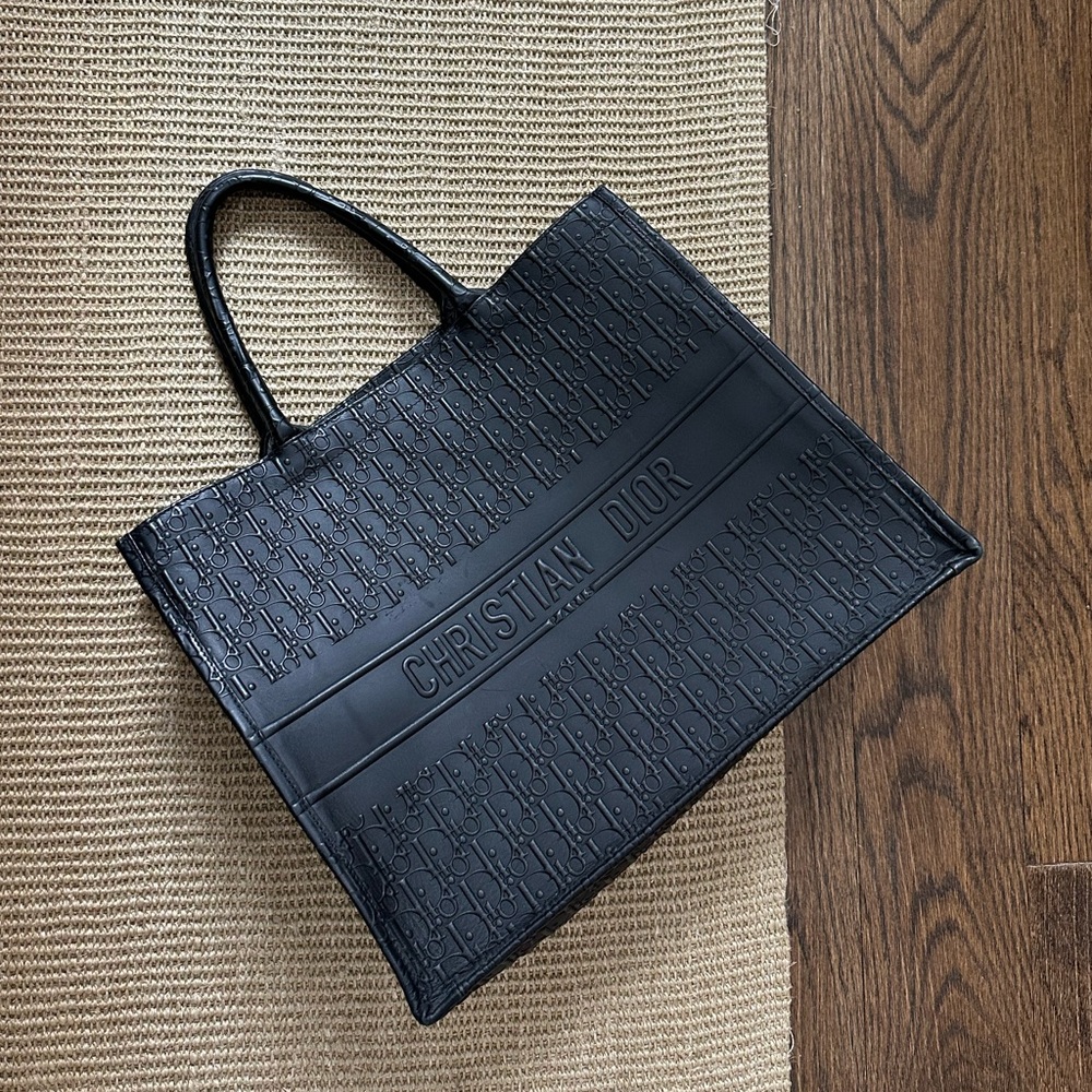 DIOR Large Book Tote Oblique Embossed